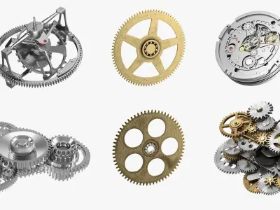 Clock Mechanisms Collection 6 3D model