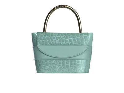Mint Leather Mini Flap Bag 3D model