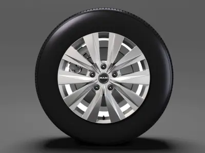 MAN TGE Van 2017 wheel 3D model