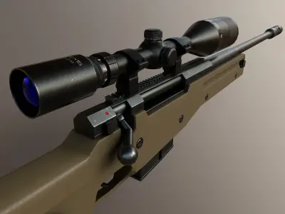 AWM Sniper Rifle Low-poly 3D model purchase