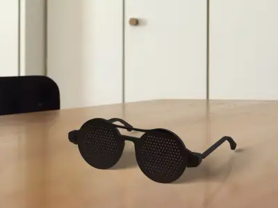 Pinhole glasses Free 3D print model
