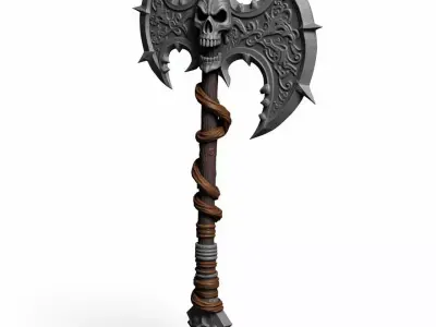 fantasy axe 3D print model