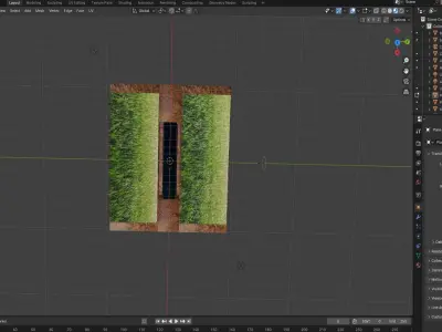 Water and grass movement 3D model