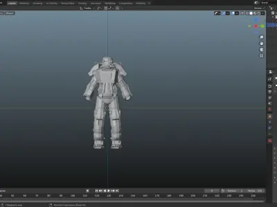 Power Armor T-45 3D model