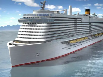 Costa Smeralda cruise ship 3D model purchase