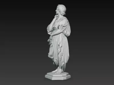 Roman Classical Woman Statue Draped Female Sculpture 3D Model 3D print model