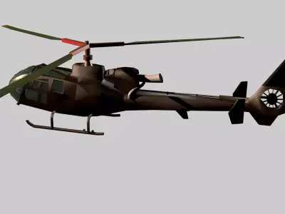 Helicopter Aerospatiale SA 341342 Gazelle 3D model