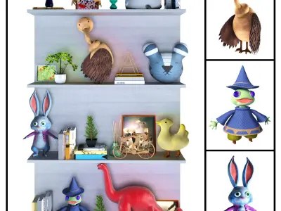 Children Decor Shelf 3D model