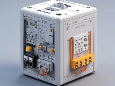 SciFi Power Supply Unit Low-poly 3D model
