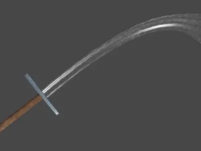 Khora sword with Grossmesser handle Low-poly 3D model