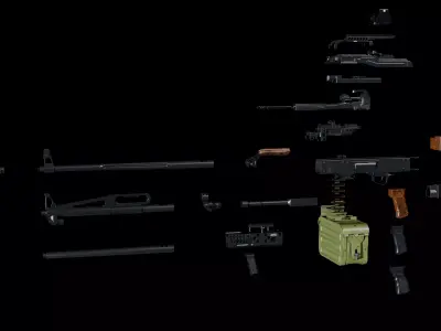 Modular PKP Low-poly 3D model