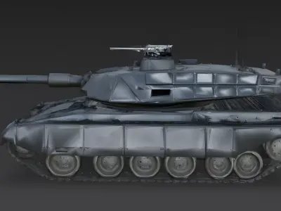 Modern Main Battle Tank 3D Model 3d model Low-poly 3D model