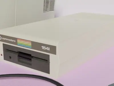 Commodore 64c all components scene 3D model