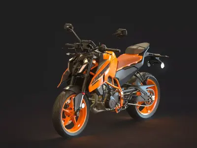 Base model KTM Duke 390 2024 3D model