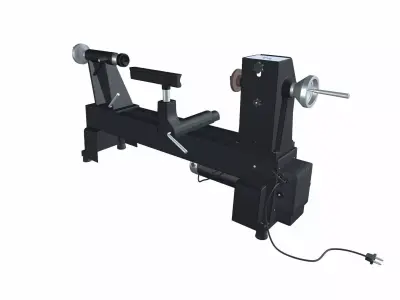 Lathe Machine - Rox Wood 0179 3D model
