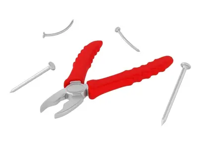 Pliers With Nails  3D model