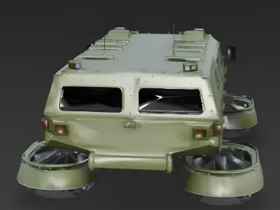 Realistic Heavy Hover APC 3D Model Low-poly 3D model