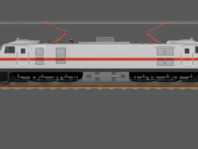 Indian WAP-7 Electric Locomotive - High Poly 3D Model - Blender 3D model