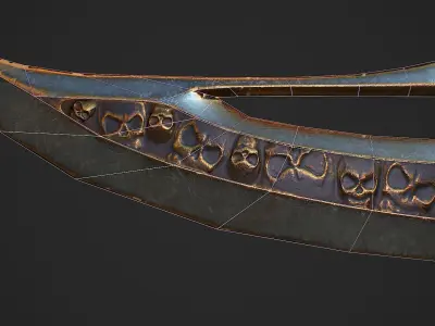 Fantasy Sword 4 3D Model Low-poly 3D model