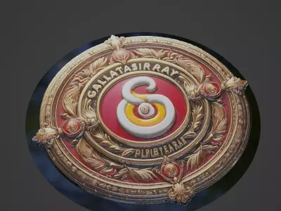 Galatasaray Football Medallion 3D print model