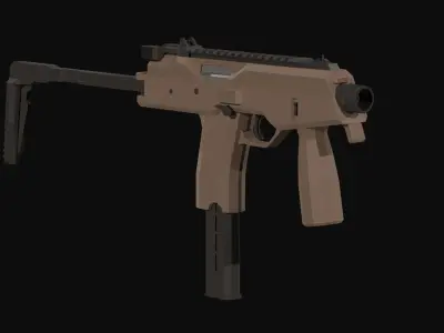 MP9 Low Poly gun Low-poly 3D model