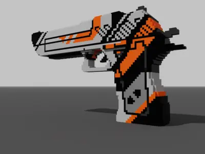 Desert Eagle Asimov Low-poly 3D model