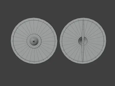 Round Shield Pack Low-poly 3D model