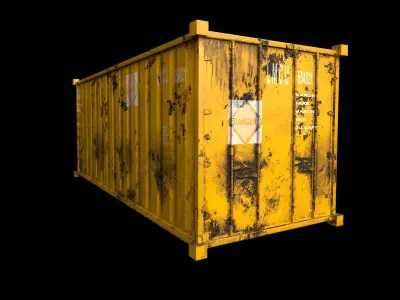 Container PBR shipping Low-poly 3D model purchase