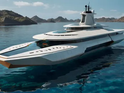 3D Yacht Model Low-poly 3D model
