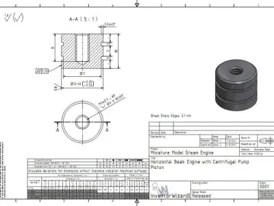 Mini Steam Engine and Centrifugal Pump Free 3D model