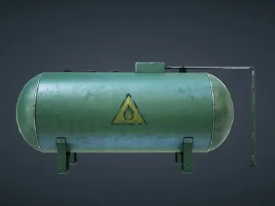 Industrial Gas Tank Low-poly 3D model