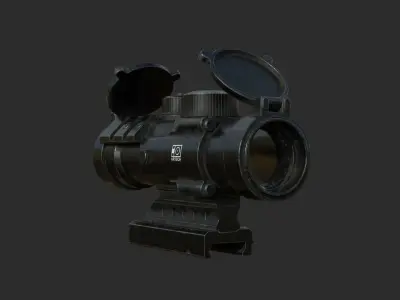 Weapon - Scope - 06 - Scope3X Low-poly 3D model