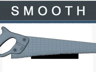 Handsaw Low Poly knife Low-poly 3D model