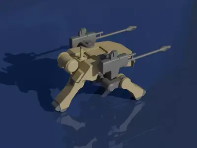 Mobile Worker Tekkadan TK-53 Low-Poly Low-poly 3D model