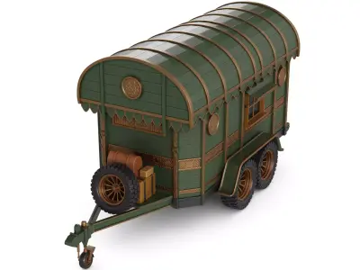 Off road Camping Trailer 3D model buy