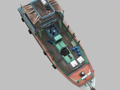 Jalibut Dhow 3D model