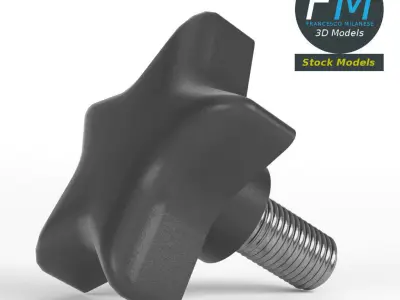 Star shaped knob 3D model