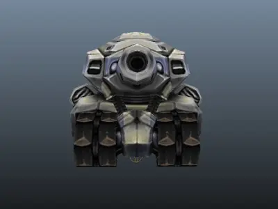 Micro Tank  - Low Poly Hand Painted Low-poly 3D model