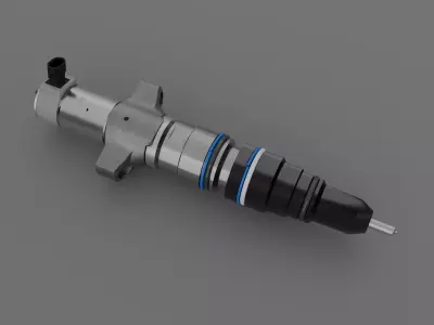 High Pressure Diesel Injector - Large Engine Full Assembly  3D model