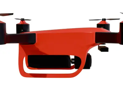 Drone with camera and rader 3D model
