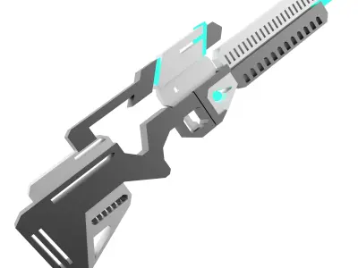 3d cartoon retro space blaster icon 3D model purchase