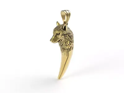 Wolf Pendant 3D print model