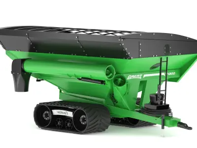 Brent V1300 Grain Cart High-Capacity Corner Auger Cart 3D model