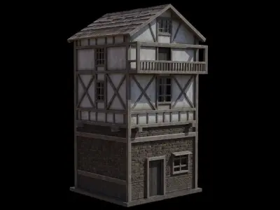 3D Medieval House Village 1 3D model
