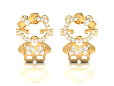 Women Diamond Earring 3D print model