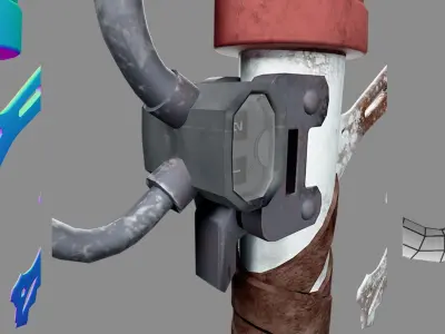 Post-Apocalyptic Bicycle Sword 3D model
