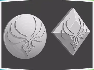 Anemo element - Vision rune 3D print model