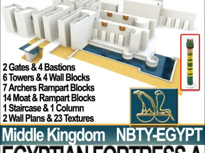 Ancient Egypt Architecture Collection 3D Model Pack