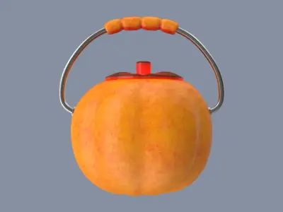 Jack-o-Lantern Laughface Bucket 3D model