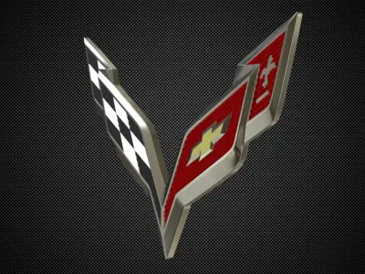 corvette logo 3D model